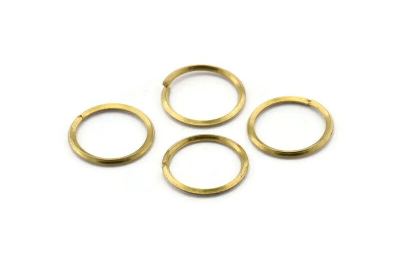 15mm Jump Ring, 24 Raw Brass Jump Rings (15x1.3mm) E061