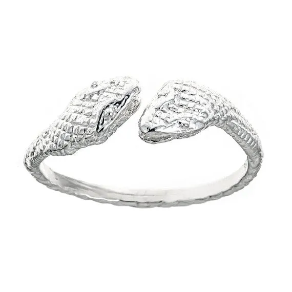 Better Jewelry Snake Ends .925 Sterling Silver West Indian Style Ring