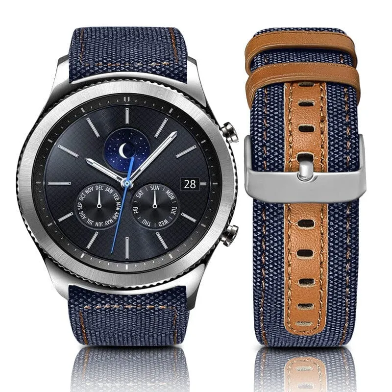 Denim & Leather Watch Straps Compatible with the Hugo Boss 22mm Range
