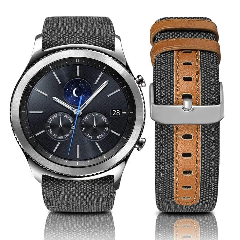 Denim & Leather Watch Straps Compatible with the Hugo Boss 22mm Range
