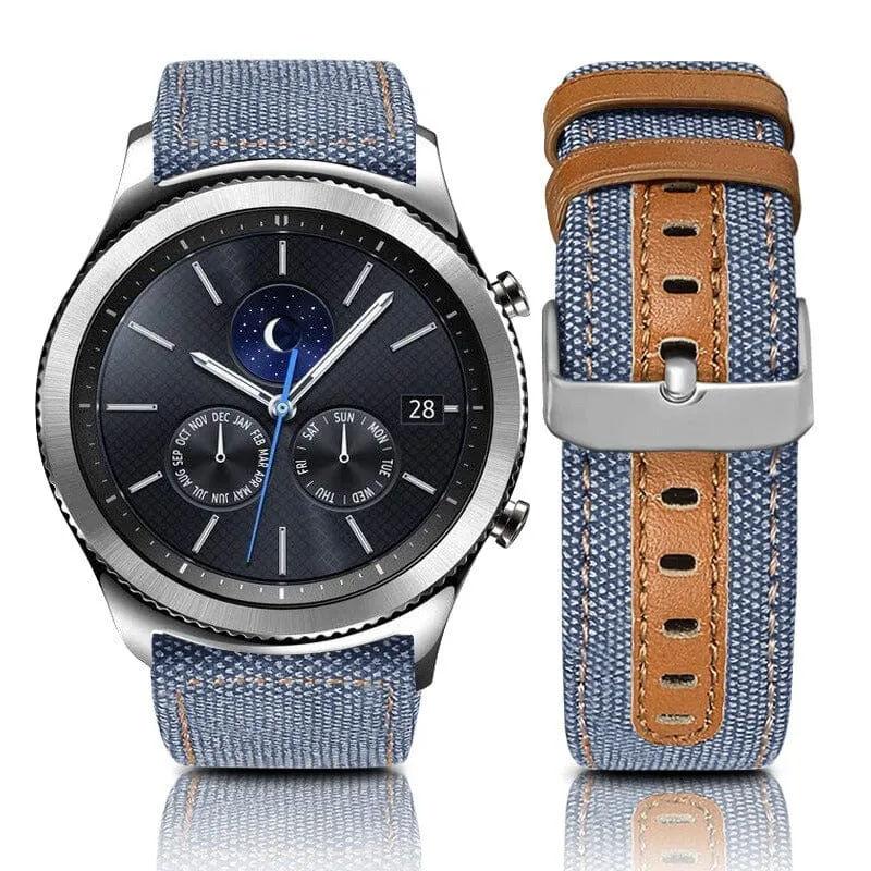 Denim & Leather Watch Straps Compatible with the Hugo Boss 22mm Range