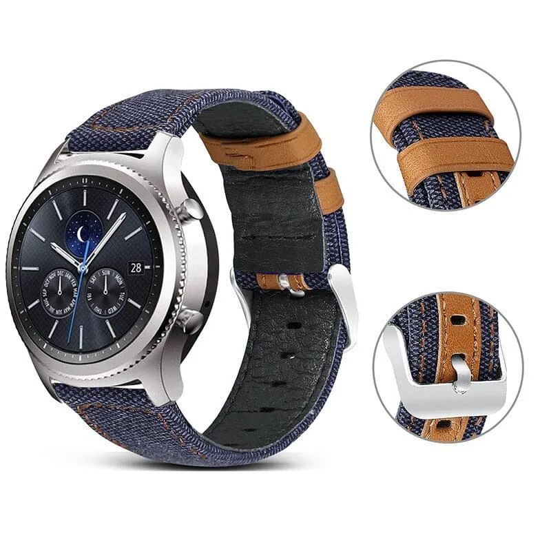 Denim & Leather Watch Straps Compatible with the Hugo Boss 22mm Range