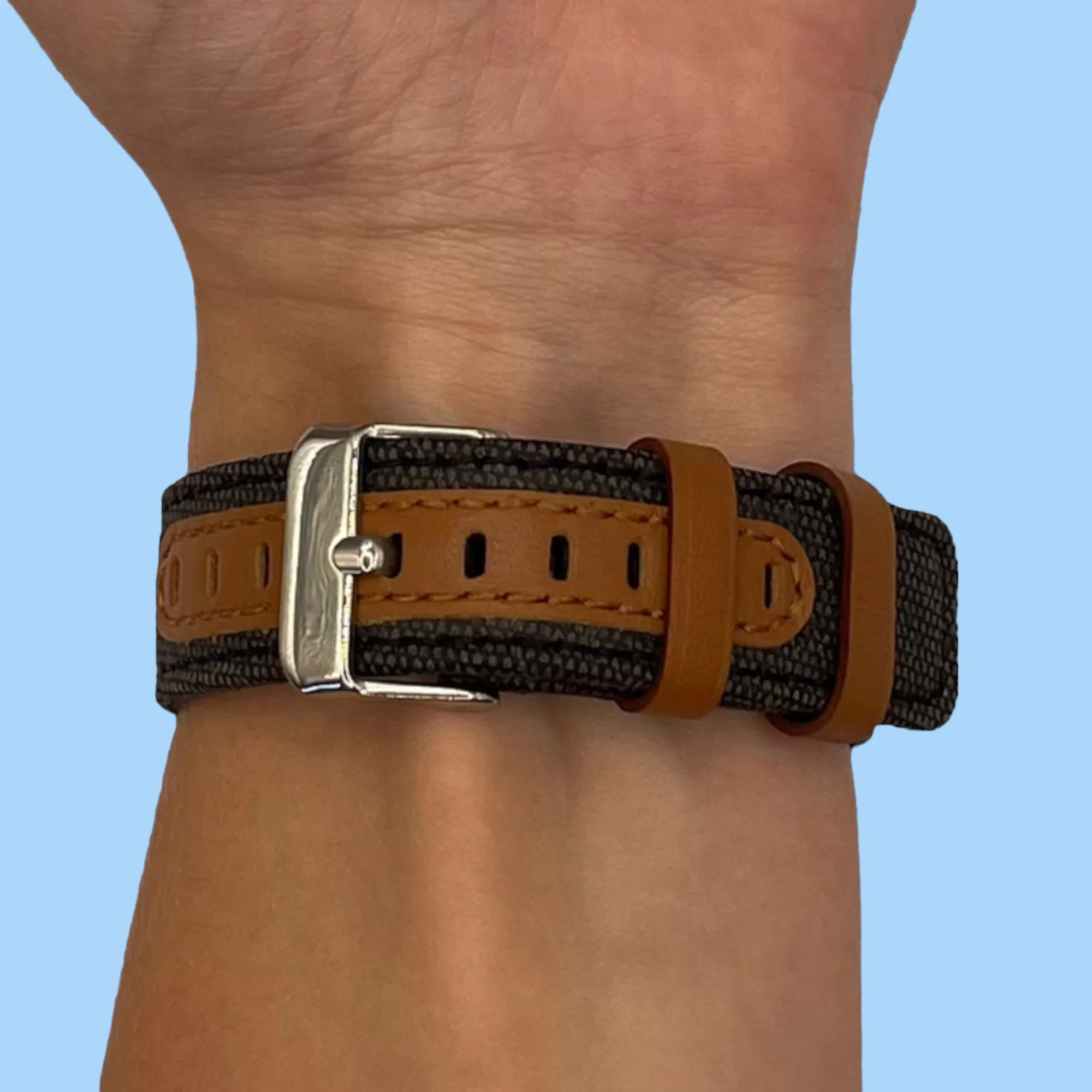 Denim & Leather Watch Straps Compatible with the Hugo Boss 22mm Range