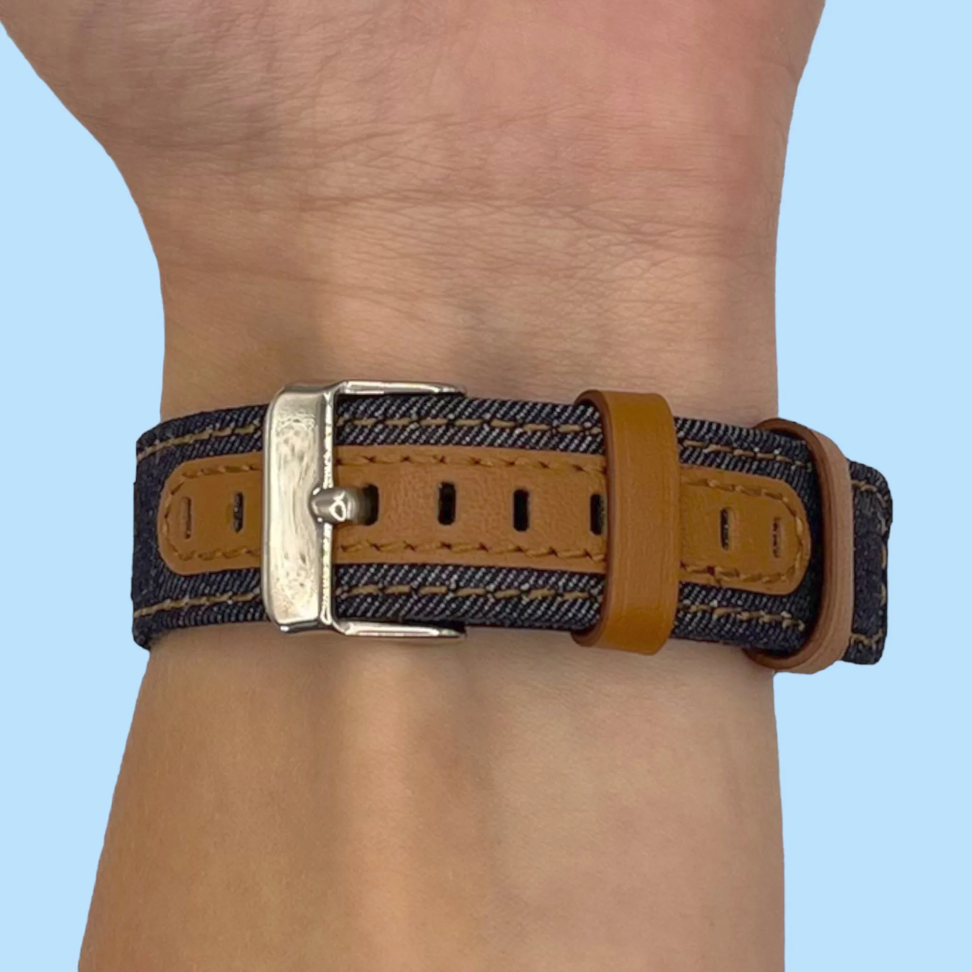 Denim & Leather Watch Straps Compatible with the Hugo Boss 22mm Range