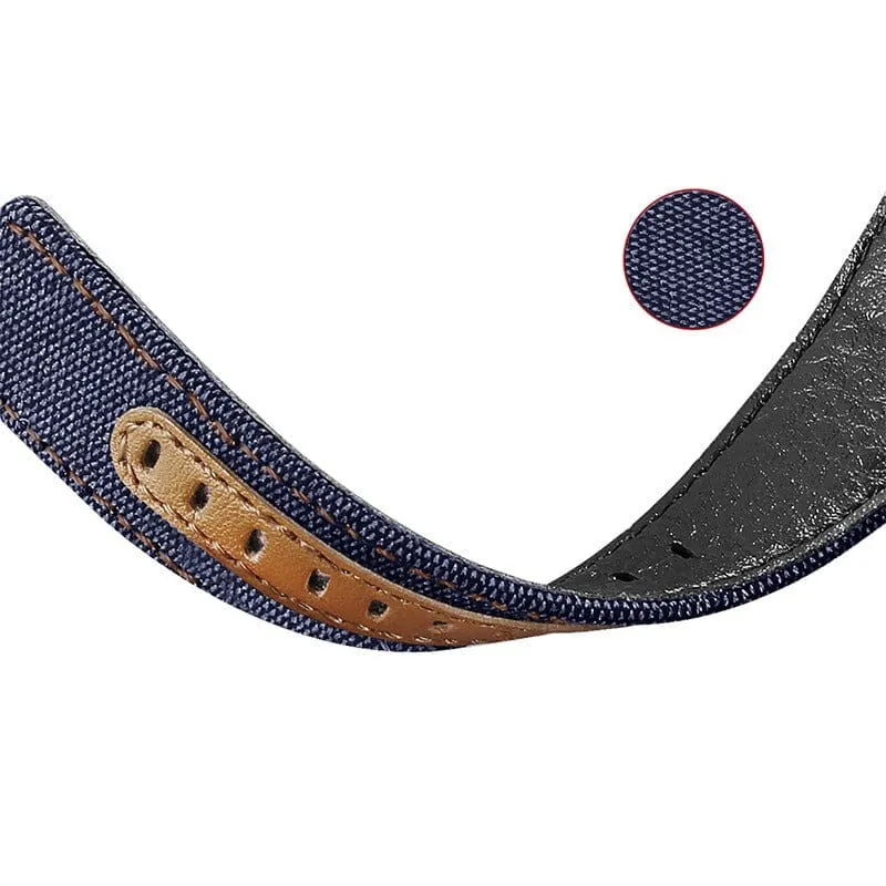 Denim & Leather Watch Straps Compatible with the Hugo Boss 22mm Range