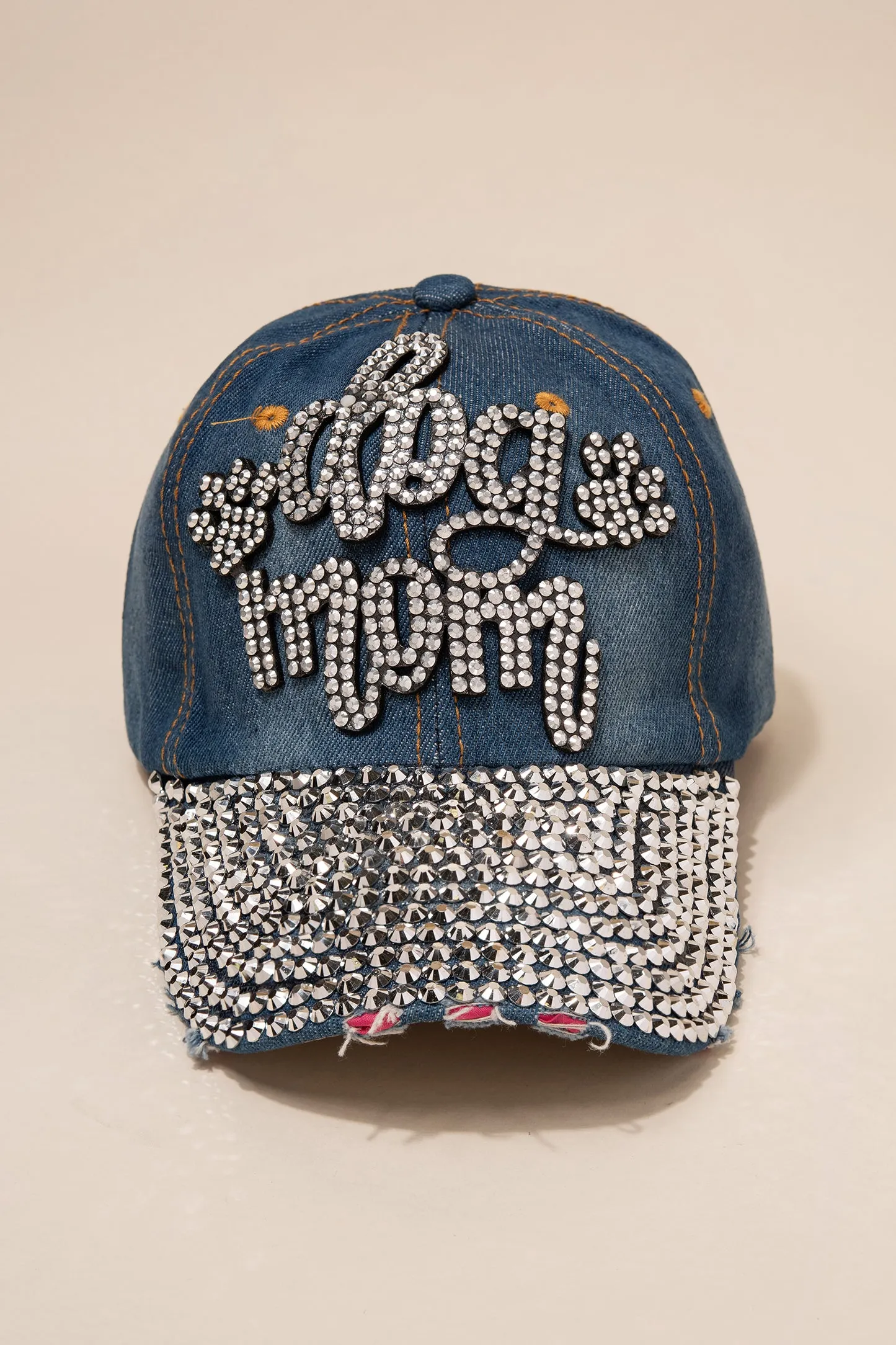 Dog Mom Cap with Full Bill Jewels