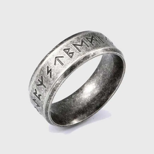 Elder Futhark Stainless Steel Ring