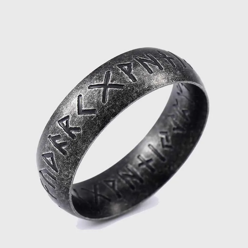 Elder Futhark Stainless Steel Ring