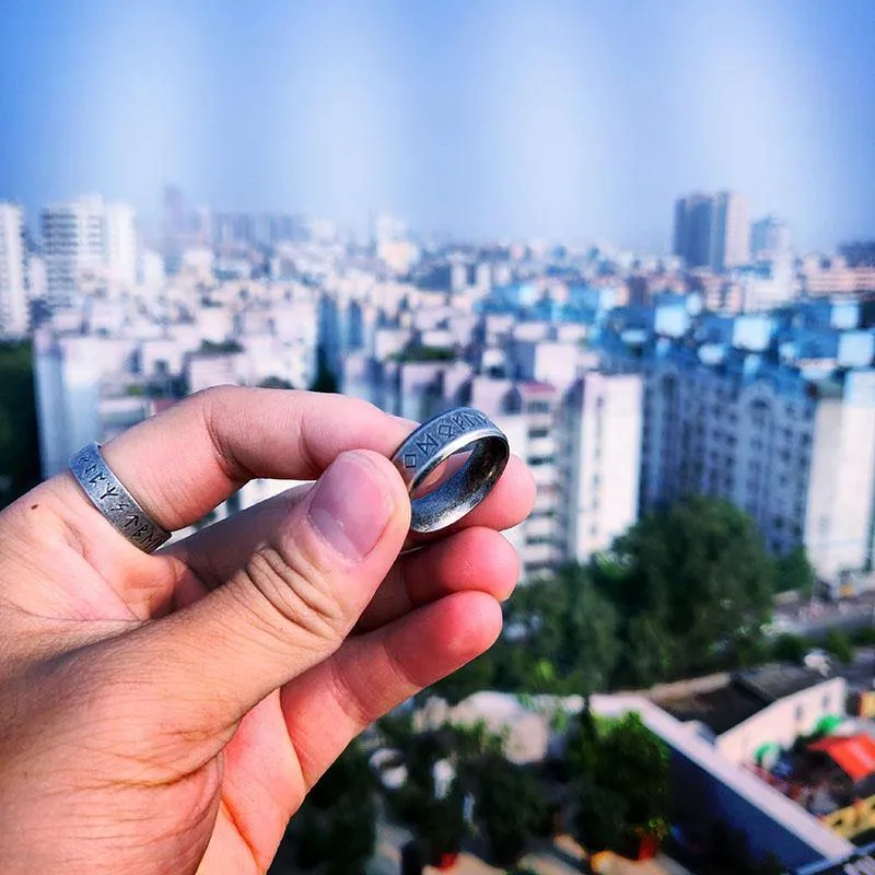 Elder Futhark Stainless Steel Ring