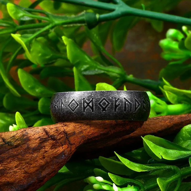 Elder Futhark Stainless Steel Ring