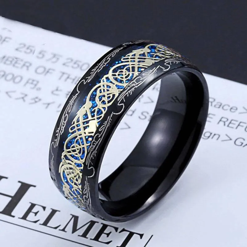 Gilded Celtic Dragon Ring