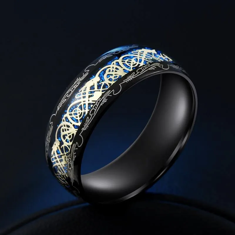 Gilded Celtic Dragon Ring