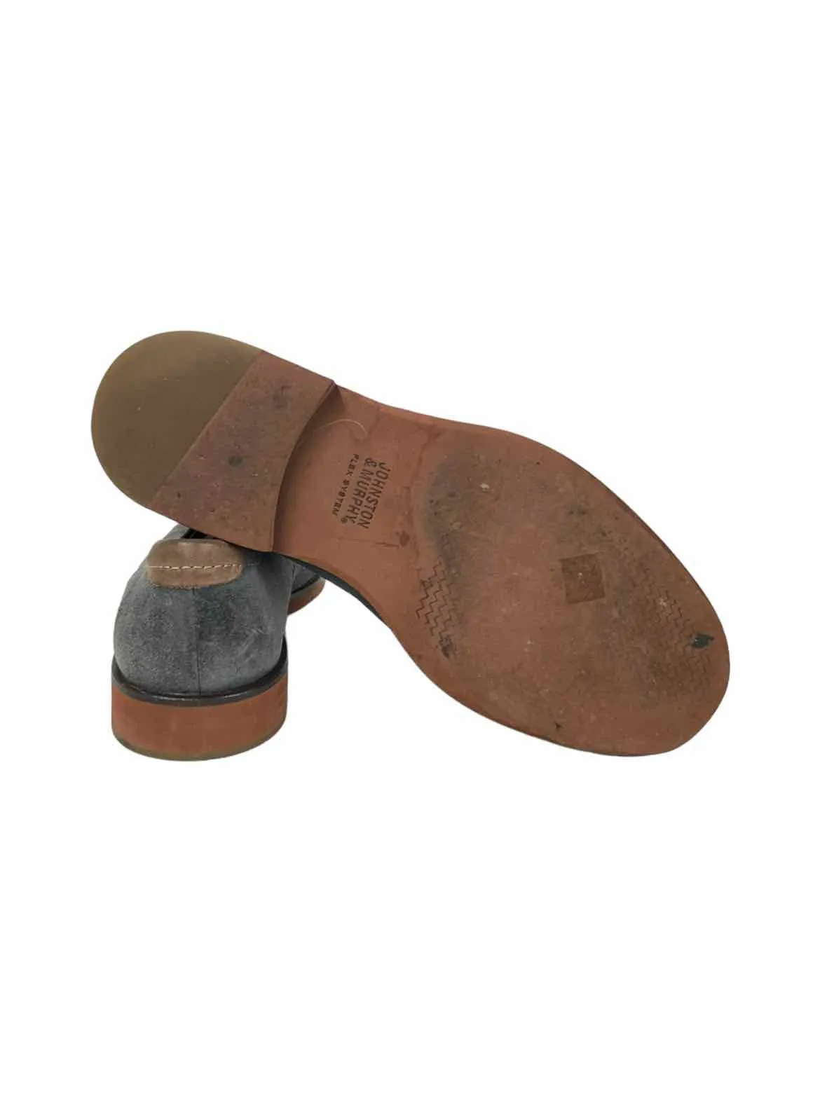 JOHNSTON & MURPHY Gray SUEDE Shoe Size 9 Men's Shoes