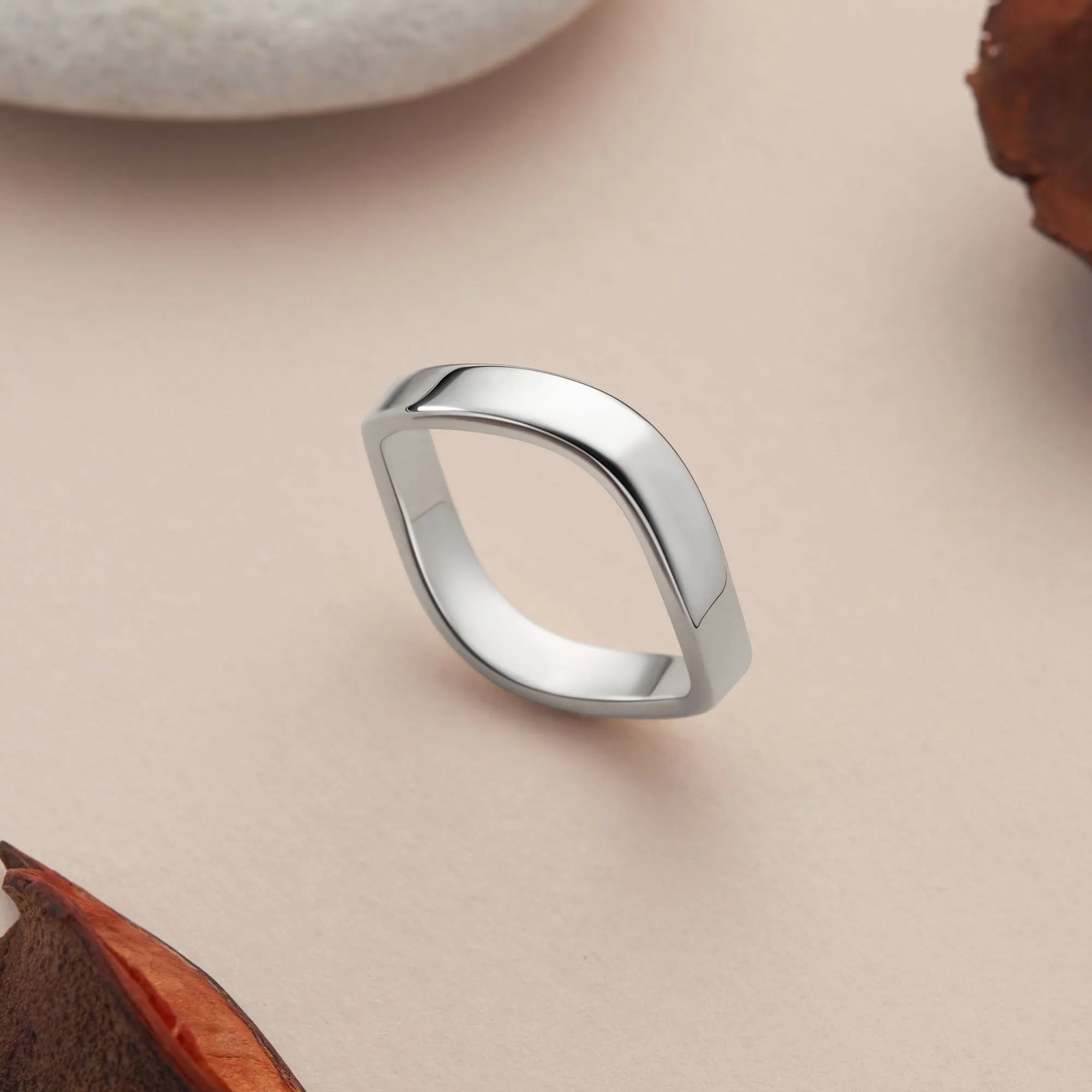 Ocean Wave Rings Sterling Silver