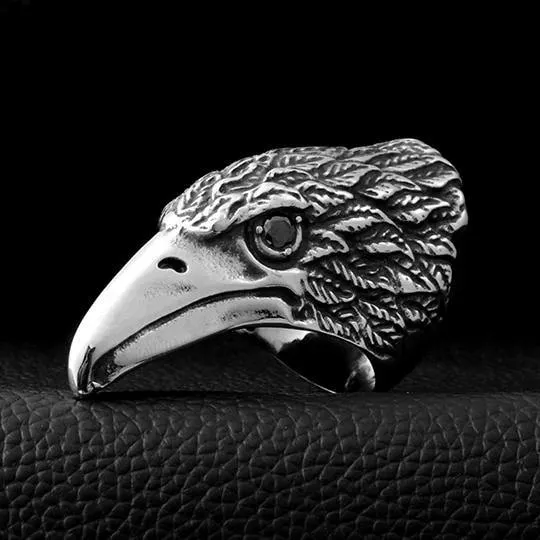 Raven's Head Ring