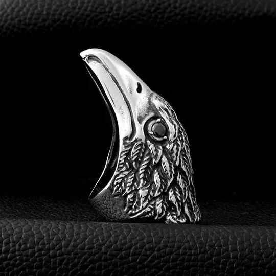 Raven's Head Ring