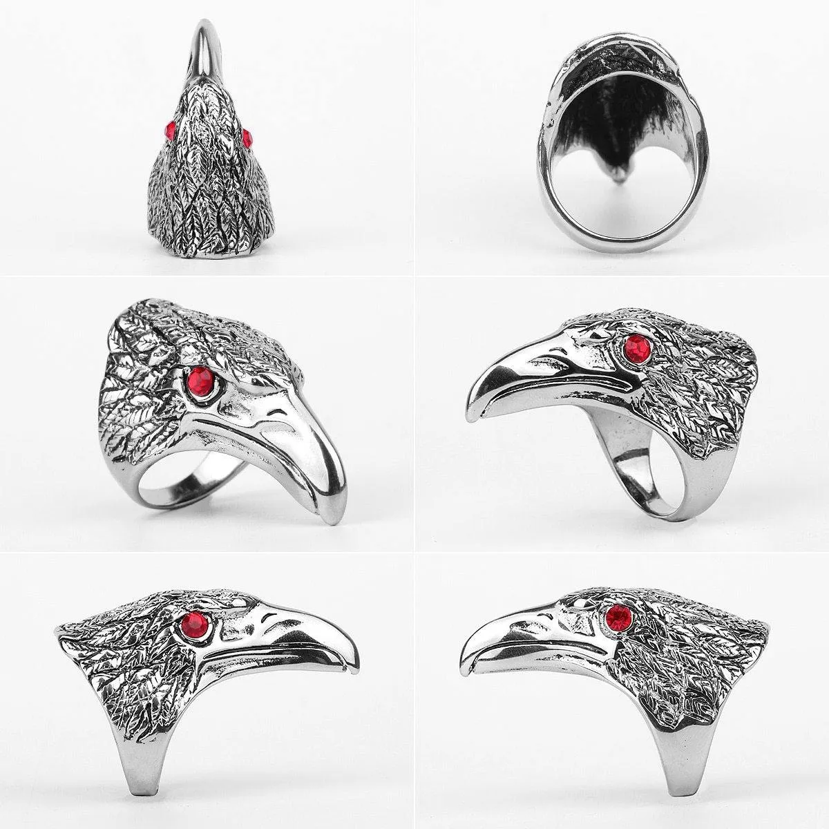 Raven's Head Ring