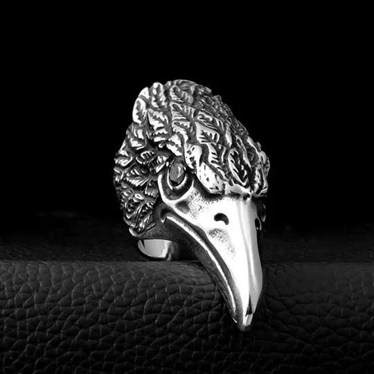Raven's Head Ring