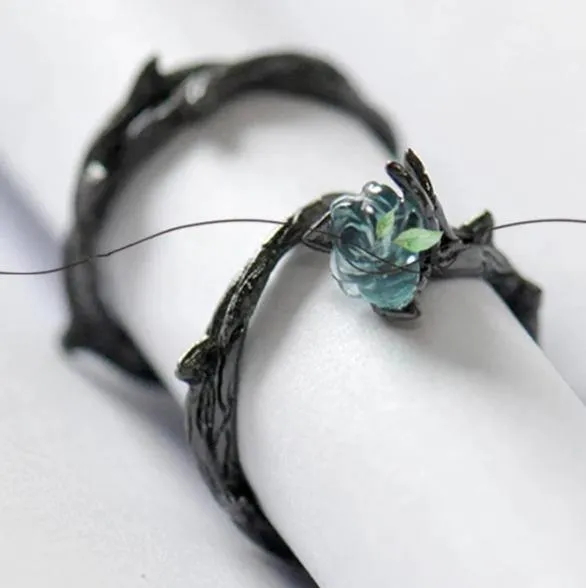 The Enchanted Rose Couple Rings