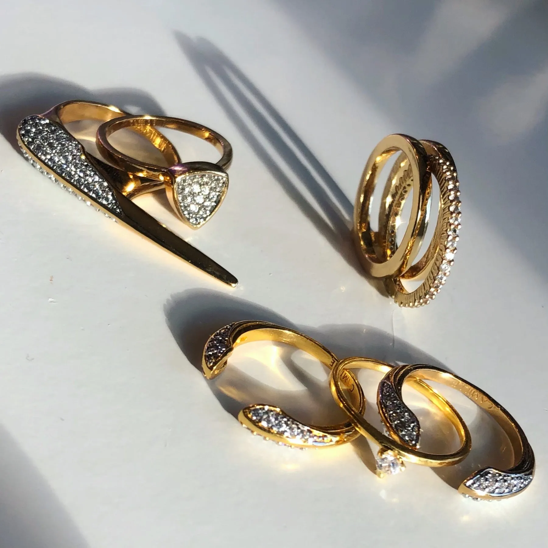 Thyra - Pave Concave Ring